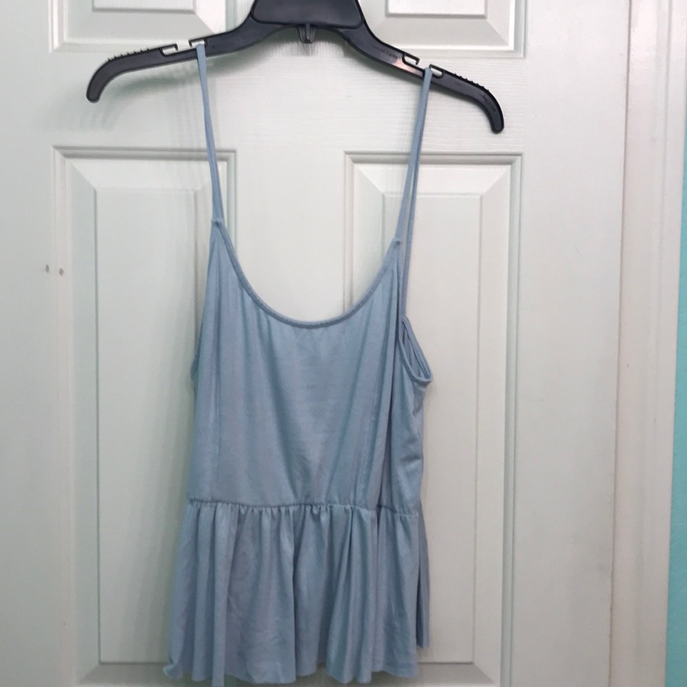 PacSun blue peplum tank top